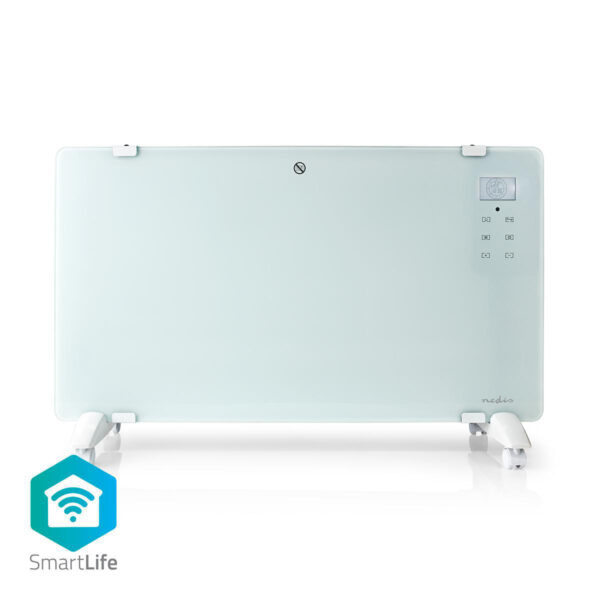 Slimme Convectorkachel met Wi-Fi | Thermostaat | Glazen Frontpaneel | 2000 W | Wit