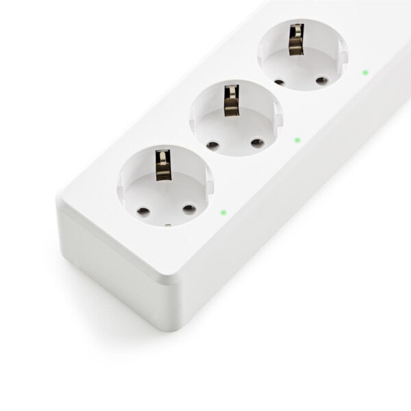 Wi-Fi Stekkerdoos | 3x Schuko Type F | 4x USB | 16 A