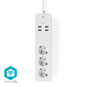 Wi-Fi Stekkerdoos | 3x Schuko Type F | 4x USB | 16 A